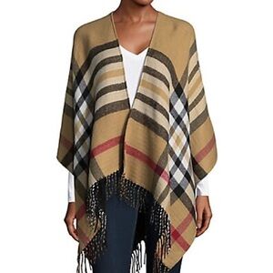 Lord & Taylor Plaid Cape OS